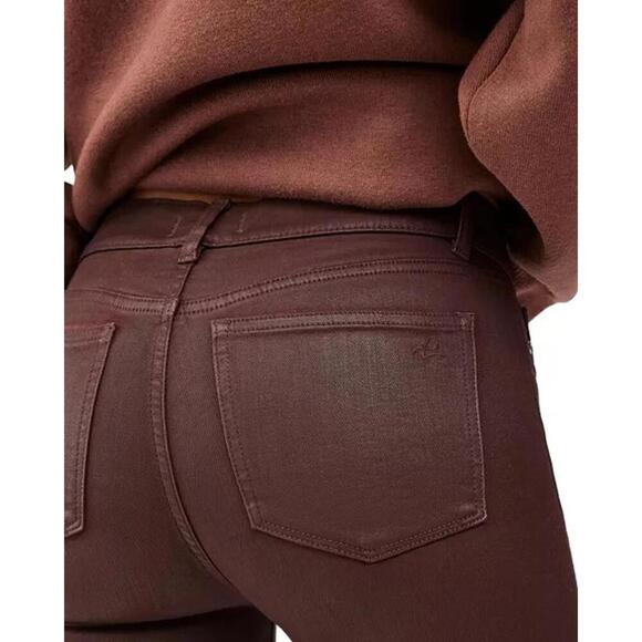 DL1961 Florence Mid Rise Coated Skinny Denim Jeans Women's Size 25 Dark Sequoia - Picture 5 of 5